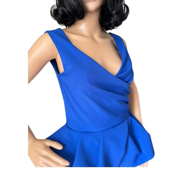 Retro 70's jumpsuit Deep v neck Ruffled super split flared bell legs size small - Picture 14 of 17